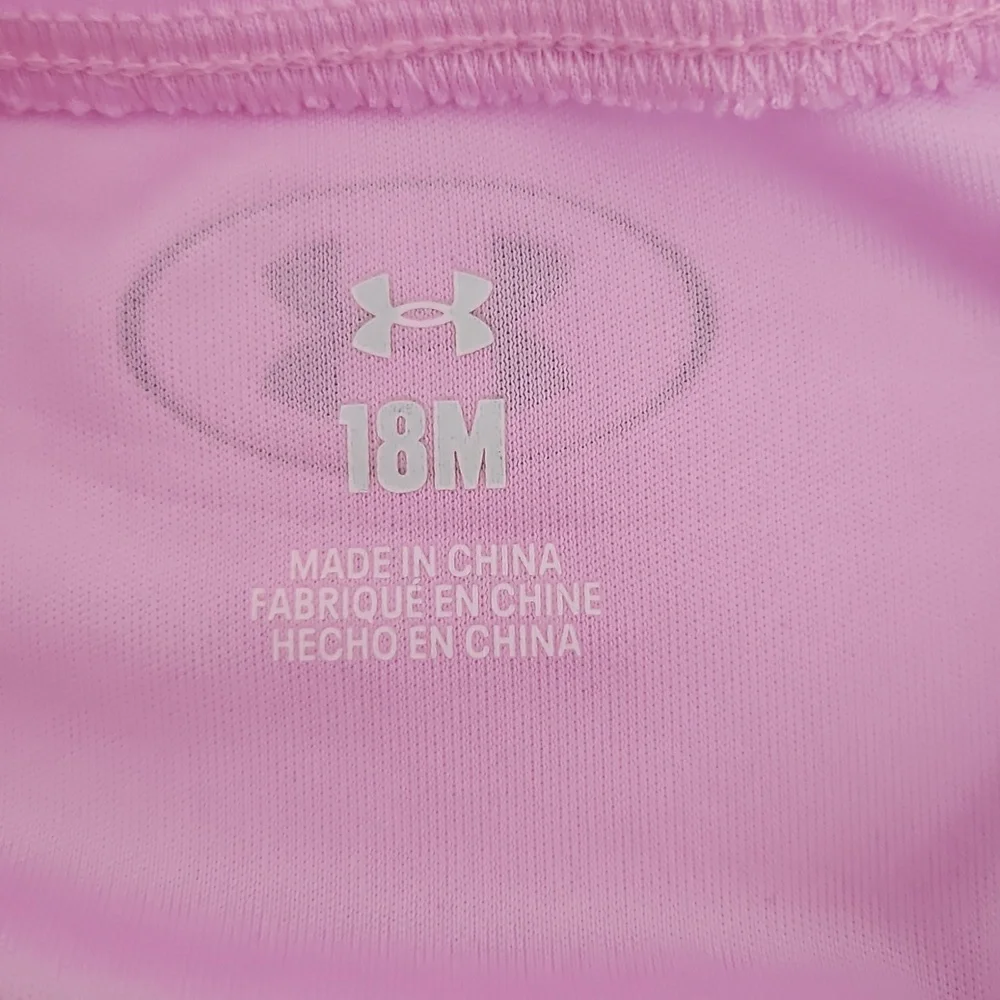 NWT Under Armour Kids Girl's‎ Blue and Pink Jogger Set With Short Sleeve T